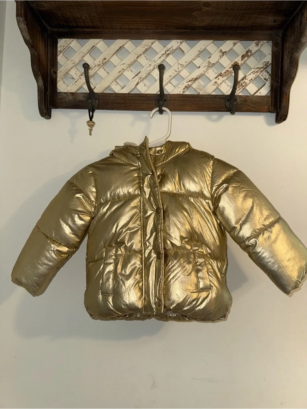 GAP Metallic Gold Puffer Jacket for Kids
